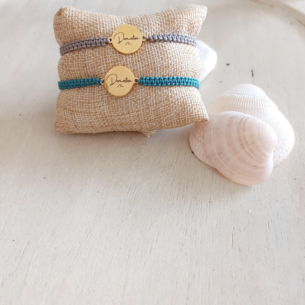 Pulsera Ola Donostia nudo macramé - A Tu Bola Donostia