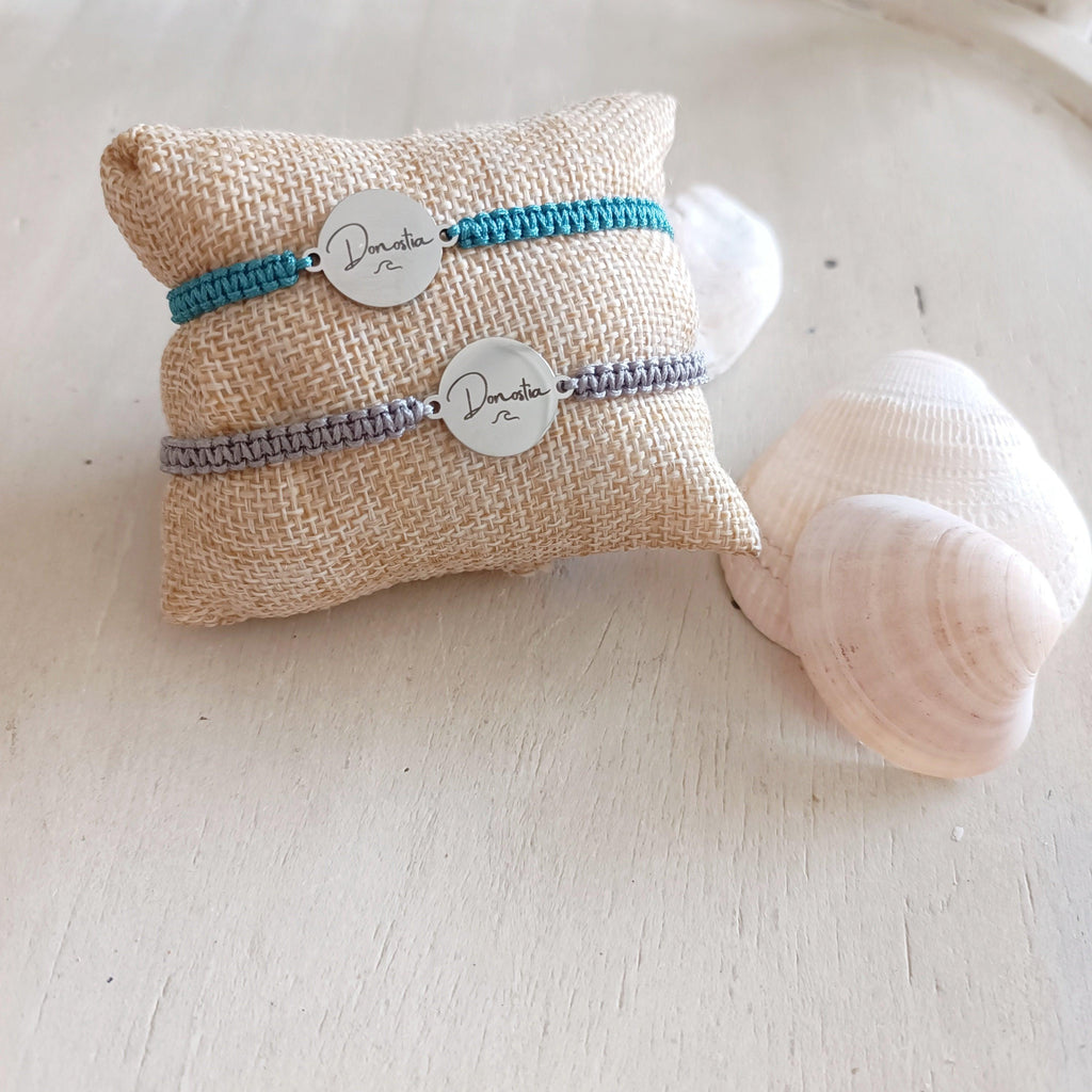 Pulsera Ola Donostia nudo macramé - A Tu Bola Donostia